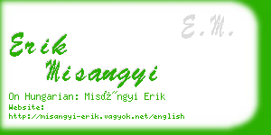 erik misangyi business card